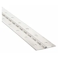 This steel piano hinge is designed for full surface-mount installation, providing continuous support along the entire length of doors, panels, and enclosures. With a leaf height of 72 inches and a leaf width of 3/4 inch, it is suited for applications requiring even load distribution across long spans