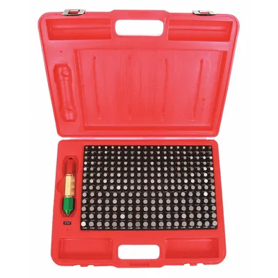 STARRETT Pin Gauge Set: No-Go (Minus), 0.251 in to 0.5 in - No-Go (Minus) Pin Gauge Sets - Uncoated Tool Steel