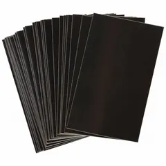 Engineer-grade retroreflective blank label for indoor/outdoor use. Black background, 1-1/2 in character height, not self-spacing or aligning. Suitable for creating custom safety signs, pipe markers, and equipment labels in industrial facilities.