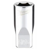 MILWAUKEE Standard Socket: SAE, 1/4 in Drive Size, 5/16 in Socket Size, 6-Point, Std, Chrome (MPN 45-34-9005)