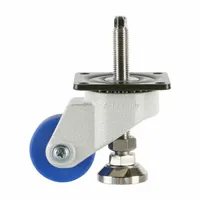 FOOT MASTER Plate Caster: Nylon Tread, 63 mm Wheel Dia, 98 mm Mounting Ht, 1,102 lb Load Capacity (MPN GDH-65A-SF-MC)