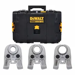 This jaw and ring set is designed for use with compact press tools on black iron and carbon steel pipe in sizes 1/2 to 1 in. It is suitable for pressing applications in commercial and industrial piping systems.