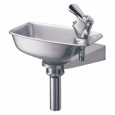 ELKAY Drinking Fountain: On-Wall, 4 7/8 in Ht, 10 in Dp, 11 in Overall Wd, Not ADA Compliant - On-Wall Single Outdoor Drinking Fountains
