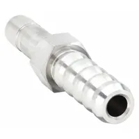 Barbed Fitting Adapter: Barbed, 1/4 in ID x 1/4 in ID/1/4 in ID x 1/4 in Pipe Fitting Size (MPN 4-4 B2HT2-SS)