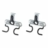 FASTTRACK Dual Handle Hook: Steel, 10.3 in x 7.6 in x 1.5 in, 50 lb Load Capacity, Satin Nickel (MPN 2140836)
