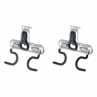 FASTTRACK Dual Handle Hook: Steel, 10.3 in x 7.6 in x 1.5 in, 50 lb Load Capacity - Hooks for Wall-Mount Track Systems