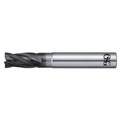 OSG Roughing End Mill: Carbide, WXL Coated, 4 Flute, 6 mm Mill Dia, 13 mm LOC - Fast-Cutting Corner-Chamfer Carbide Roughing End Mills for Hardened Materials
