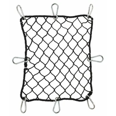 US NETTING Safety Netting System: 2 3/4 in Mesh Size, Perimeter Netting, Black, 10 ft Lg - Perimeter Safety Netting for Workers & Debris
