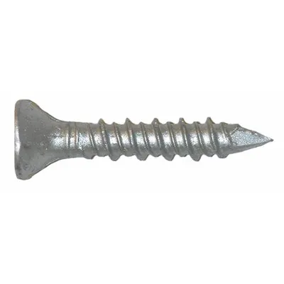 RED HEAD Concrete Anchor Screw: 3 3/4 in Overall Lg, 1/4 in Dia, Stainless Steel - Flat-Head Screw Anchors
