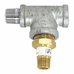 Brass bleed valve with 1/2 in NPT connections, designed to automatically drain water from exposed piping to prevent freeze damage. Suitable for use in cold environments to protect industrial equipment, plumbing, and process lines.