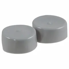 Set of two dust covers for protecting trailer and vehicle wheel bearings from dirt, moisture, and debris. Each cover measures 1 in height, 1 in overall length, and 2 in overall width. Suitable for fleet and vehicle maintenance applications.