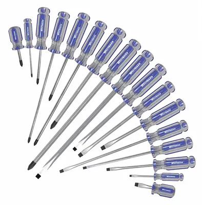 WESTWARD Magnetized Tip Screwdriver Set: 11-20 Pieces, 17 Pieces - General Purpose Screwdriver Sets