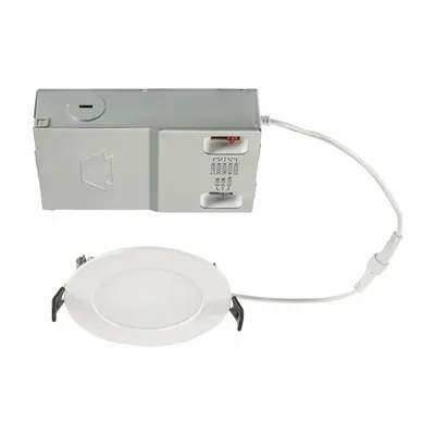 KEYSTONE TECHNOLOGIES Light Fixture: 4 in Dia, 800 lm, 2700K/3000K/3500K/4000K/5000K - Low-Profile Canless Downlights