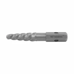 This Size #5 spiral-flute extractor is impact-rated for use with impact drivers. It is designed to remove broken studs and bolts with a capacity of 3/8 in to 5/8 in. Typical applications include automotive repair, industrial maintenance, and construction where damaged fasteners need extraction.