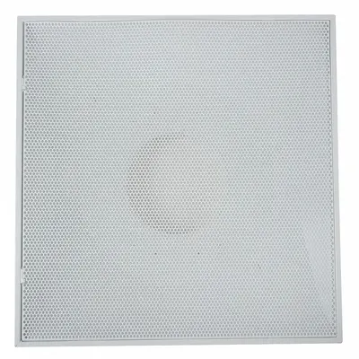 OEM Return Air Grille: Perforated Grille, White, Powder Coated, Steel, 23 3/4 in H - Surface-Mount Grilles