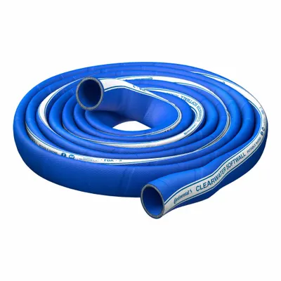 CONTINENTAL Discharge Hose: 1 in Hose Inside Dia., 50 ft Hose Lg, 150 psi - Polyethylene Bulk Potable Water Discharge Hoses with Smooth EPDM Cover and Synthetic Spiral-Plied Fabric Reinforcement