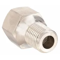 WEKSLER Pressure Gauge Snubber: Stainless Steel, Filter, Stainless Steel NPT, Oil/Water (MPN A05E)