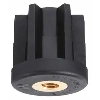 S & W Tube End Leveling Mount: Round, Nylon, 1/2"-13 Thread Size, 2,000 lb Capacity, 0.065 in (MPN TE2-2B)