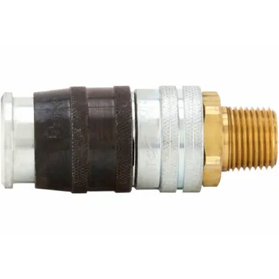 PARKER Quick Connect Hose Coupling: 1/2 in Body Size, 1/2 in Hose Fitting Size - Industrial Interchange Steel Quick-Connect Air Coupling Bodies
