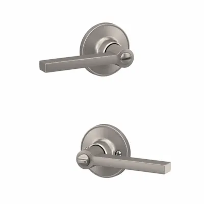SCHLAGE RESIDENTIAL J40-SOL-619 Solstice Privacy Lever Lockset - Privacy Lever Locksets