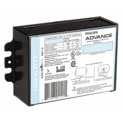 ADVANCE Ballast: Metal Halide, 70 W Bulb Watt - Max, ANSI Code C139/C98/M1/M139/M98 - Electronic HID Ballasts
