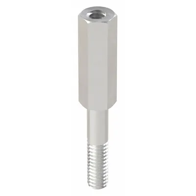 OEM Aluminum Male x Female Hex Standoff, 1-1/2 in Lg, 1/4 in Hex Wd, Plain, 10-Pack - Aluminum Male x Female Standoffs