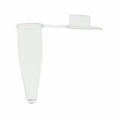 PCR Strip Tubes, 0.2 mL, Polypropylene, Natural, Conical Bottom, Attached Flat Cap