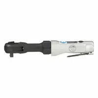 The CHICAGO PNEUMATIC CP828 is a light duty air-powered ratchet with a 3/8 in square drive and ball detent for secure socket retention. It delivers 150 RPM and 50 ft-lb of fastening torque, suitable for fastening applications in confined spaces
