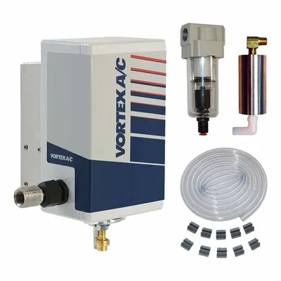 VORTEC Enclosure Cooler: 2,500 BtuH, Indoor Dust-Tight, Cooling Only, 12 - Compressed Air Coolers