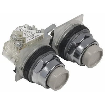 SCHNEIDER Flush Push Button Operator: Non-Illuminated, Flush Profile, Metallic, 30 mm - Flush-Mount Push Buttons