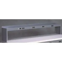 TENNSCO Electrical Shelf Riser: 48 in Overall Wd, 15 in Overall Dp, Gray, Carbon Steel, Steel, 18 in (MPN RE-18-1548)