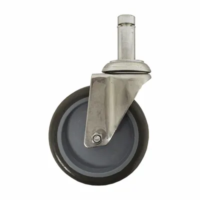 ALCO Stem Caster: Swivel, No Brake, Stem, Silver, Drive Medical - Casters for Healthcare Beds