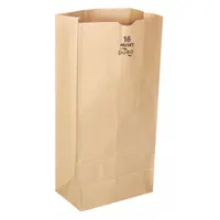 Grocery Bag: 7 3/4 in Wd, 4 11/12 in Dp, 16 in Ht, Grocery Bag, Kraft, 400 PK (MPN 70216)
