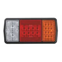 J.W. SPEAKER Stop/Turn/Tail Light: LED, Stop, Turn, and Tail Combo Light, Amber/Clear/Red, Panel (MPN 265)