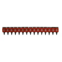 This pin is designed for use with powder-actuated tools to fasten materials to concrete or steel. It has a head diameter of 0.25 in and a shank diameter of 0.13 in. Supplied in a 510-pack.