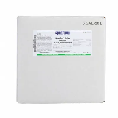 SPECTRUM Buffer - pH 10 - Blue: Lab, 20 L Volume, Liquid, pH 10.00 +/-002 @ 25°C - pH Buffers