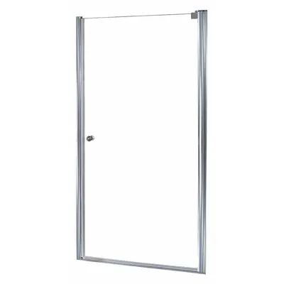 FOREMOST Shower Door: 32 1/2 in Min. Door Wd, 34 1/2 in Max. Door Wd, 72 in Overall Ht - Pivot Shower Doors