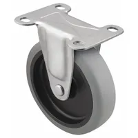 SHEPHERD CASTER Plate Caster: Rigid, No Brake, Polyurethane, 4 in Wheel Dia., 1 in Wheel Wd, Slot (MPN PRI40120ZN-TPU)