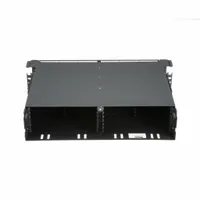 PANDUIT Fiber Optic Rack Enclosure: Full-Wd, 2 RU, 15.11 in Dp, Black Steel, 3.4 in Ht, 19.69 in Wd (MPN FLEX2U06)