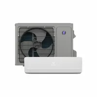 Wall-mount air handler mini-split system for heating and cooling spaces from 450 to 550 sq ft. Operates on 115V AC with a capacity range of 4,000 to 13,000 BtuH. Features Seacoast Corrosion Protection for use in coastal environments