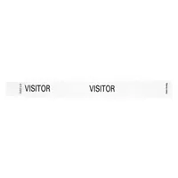 ID Wristband: Visitor, 10 in Overall Lg, 1 in Overall Wd, Tyvek®, White, 500 PK (MPN VIS-TA-09)