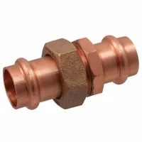 NIBCO Press Union Fitting: Straight, 3/4 in CTS x 3/4 in Pipe size, Press-fit x Press-fit, Copper (MPN 9256500PC)