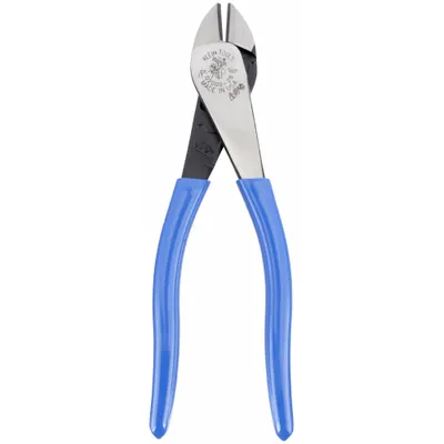 KLEIN TOOLS High Leverage Diagonal Cutting Plier: Std, Straight, Oval, 7/8 in Jaw Lg - Standard-Cut Diagonal-Cutting Pliers