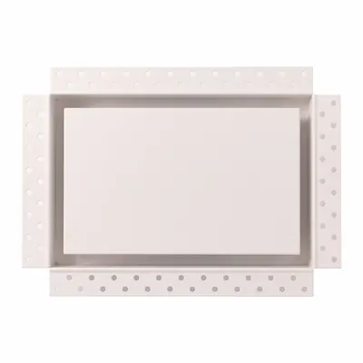 FITTES 6x14 in White Steel Sidewall/Ceiling Register, One-Way Airflow - Sidewall/Ceiling Registers