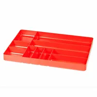 ERNST MANUFACTURING Compartment Tray for Drawer: Red, 11 in Overall Wd, 16 in Overall Lg (MPN 5010)