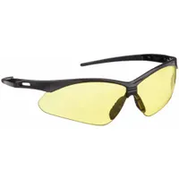 CONDOR Safety Glasses: Amber Lens, Half-Frame, Scratch-Resistant, Black Frame, Agitator Series