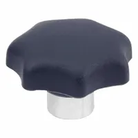 JW WINCO Plastic Hand Knobs with Steel Hub: 7 Point, Plastic w/ Steel Thread, M10 Thread, 50 mm Dia (MPN 10NP94/E)