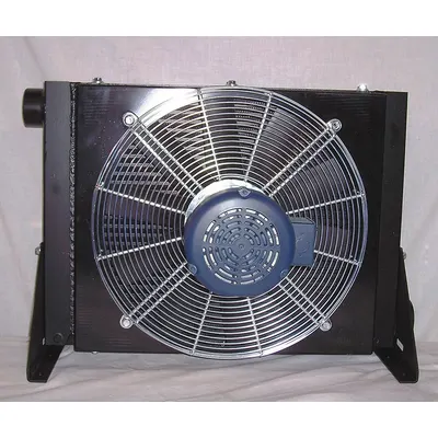 AKG Air Cooled Aftercooler: 75 hp Max Compressor Output Power, 539 cfm, 115/230V AC - Fan Powered Compressed Air Aftercoolers