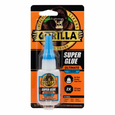 GORILLA Instant Adhesive: Super Glue Ultimate, Gen Purpose, 0.53 fl oz, Bottle - General Purpose Instant Adhesives