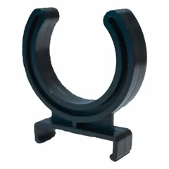 This breathing tube holder is made of ABS and measures 7 31/64 inches in length. It is designed for use with the Optrel PAPR Helmet to secure the breathing tube, keeping it organized and preventing snags during use in industrial environments requiring respiratory protection.